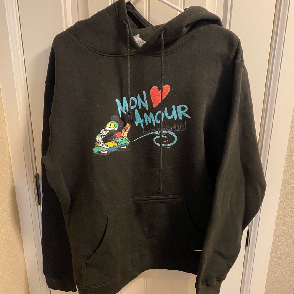 Disney Store L Hoodie Sweatshirt L Adult Large Black Mickey Mouse Hooded Lg